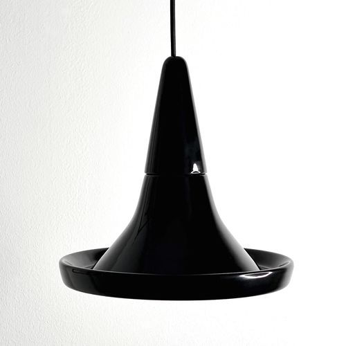 Подвесная лампа - SMALL LIGHT 4.0_glossy black - neo - из керамики / минималистский дизайн / проводная