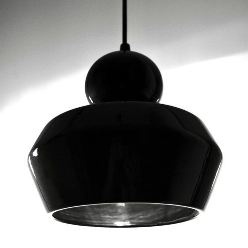 Подвесная лампа - LOVER 3.0_glossy black - neo - из керамики / современная / проводная