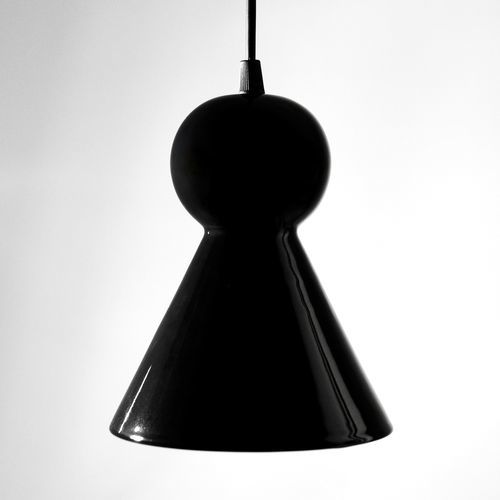 Подвесная лампа - LOVER 2.0_glossy black - neo - из керамики / минималистский дизайн / проводная