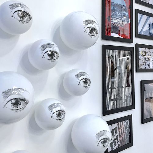 Скульптура из керамики - EYE_10 - neo - для наружного применения / ручной работы / настенная