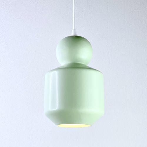 Подвесная лампа - LOVER 1.0_matte mint - neo - из керамики / минималистский дизайн / проводная