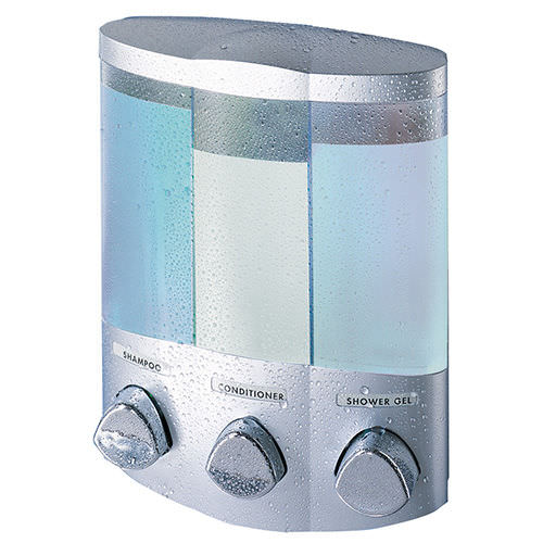 Дозатор мыла для профессионального использования - EURO TRIO SATIN SILVER - Better Living Products - настенный / из ABS / ручной