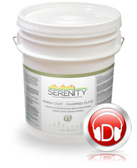 Звукоизоляционная краска - SERENITY DESIGNER COLOR / CHARRED OLIVE - 360 COATINGS - внутренняя / для стены