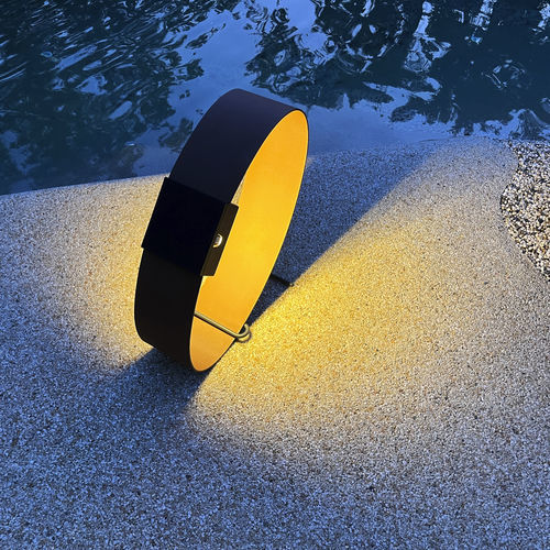 Напольная лампа - RING - aralia - LYX luminaires - из стального листа / из стали / из нержавеющей стали