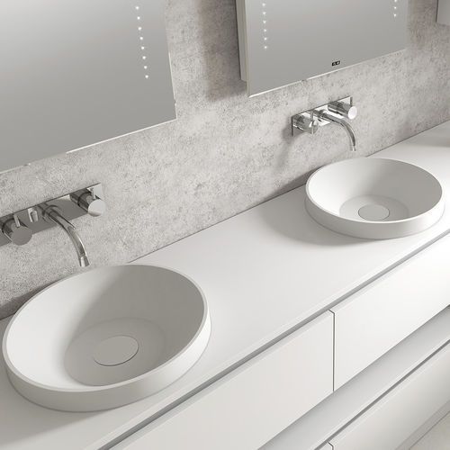 Полуутопленная раковина - S7 - ALKE - из Solid Surface / с умягчителем воды / двойная
