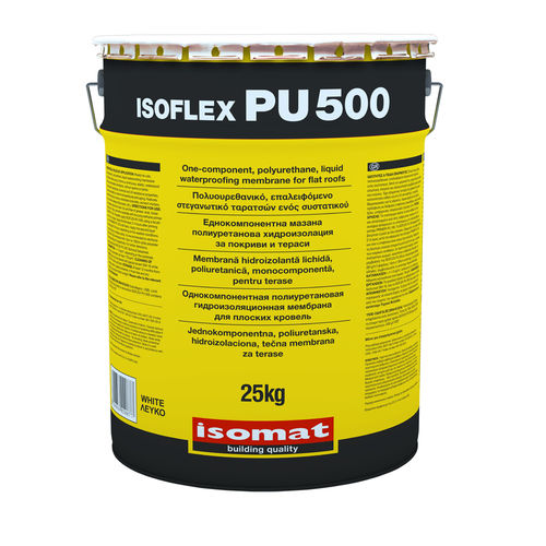 Жидкая гидроизоляция для плоской крыши - ISOFLEX-PU 500 - ISOMAT S.A. - для террасы / для балкона / для фундамента