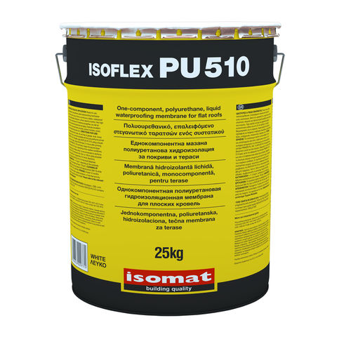 Жидкая гидроизоляция для плоской крыши - ISOFLEX-PU 510 - ISOMAT S.A. - для зеленых крыш / для террасы / для балкона