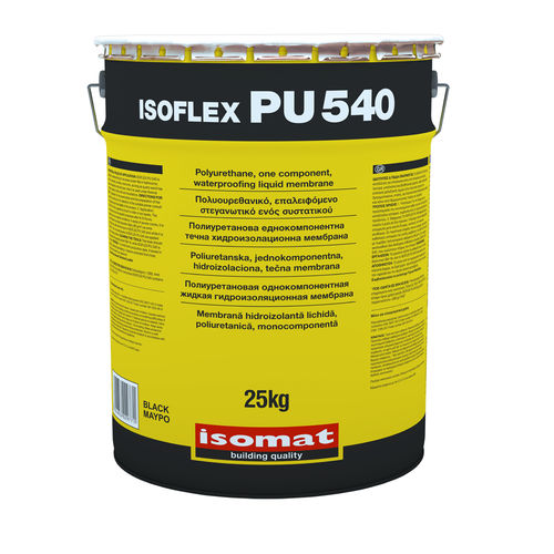 Жидкая гидроизоляция для плоской крыши - ISOFLEX-PU 540 - ISOMAT S.A. - для балкона / для фундамента / для ванной комнаты