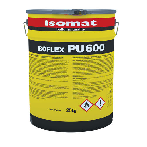 Жидкая гидроизоляция для плоской крыши - ISOFLEX-PU 600 - ISOMAT S.A. - для террасы / для балкона / бетон