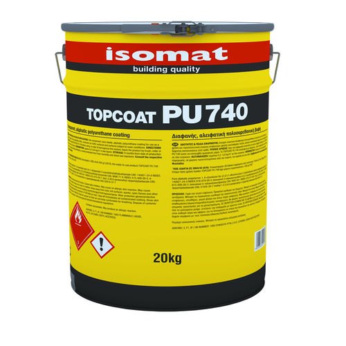 Защитная штукатурка - TOPCOAT-PU 740 - ISOMAT S.A. - для отделки / антикоррозионная / для наружного применения