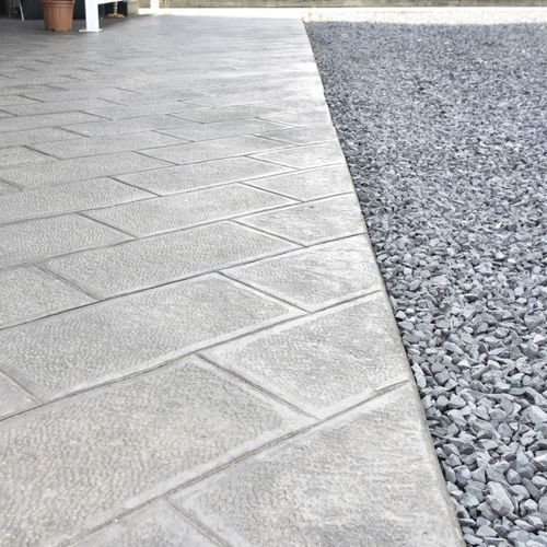Штампованное напольное покрытие - PLAM HARDENING - ISOPLAM SRL - бетонное / для улицы / для интерьера