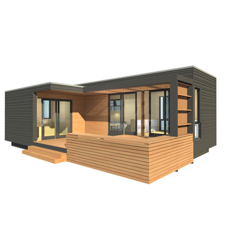 Сборный минидом - DUO 36 + 12 - Sustain design studio - современный / из дерева / одноэтажный