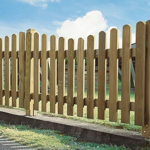 Забор с пластинками - FRIESENZAUN - Braun Wuerfele - садовый / из сосны / из лиственницы