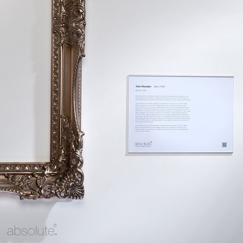 Информационное табло на столешнице - Label Holder - Absolute Museum & Gallery Products Ltd - настенное / для интерьера / из алюминия