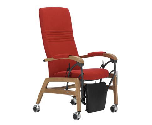 Медицинское кресло из ткани - CARE 7200 - Embru - из дерева / на роликах