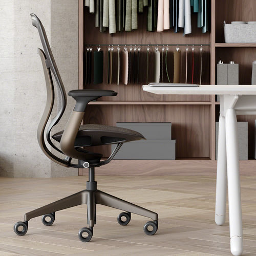 Стул для работы из пластика - KARMAN® - Steelcase - текстильный / из пенополиуретана / из полированного алюминия