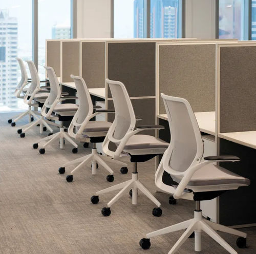 Современный стул для офиса - EVA - Steelcase - для интерьера / из ткани / с основанием из алюминия