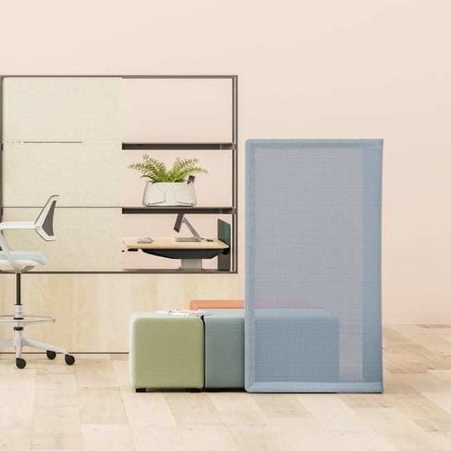 Разделитель пространства из металла - B-FREE  - Steelcase - из ткани / для офиса / для открытого пространства