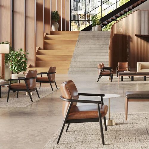 Стул для посетителей винтаж - FULTON  - Steelcase - для интерьера / из дерева / из ткани