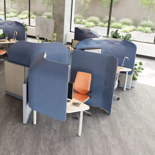 Самонесущая отделительная перегородка для офиса - ANSWER - Steelcase - из ткани / из стекла / из ламината