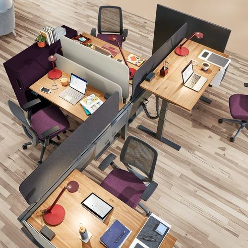 Рабочий стол бенч-система - MIGRATION SE - Steelcase - напольный / современный / из стали