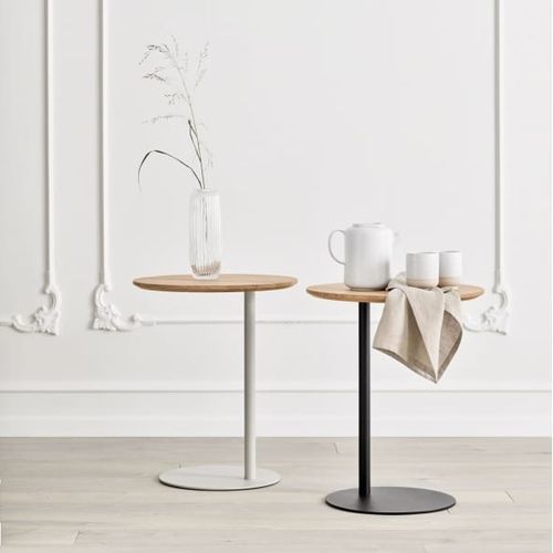 Современный вспомогательный столик - PILLAR - Steelcase EMEA - дерево / с основанием из металла / овальный