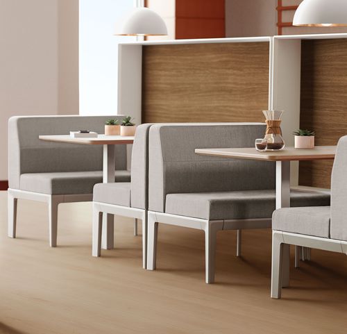 Современная скамейка - REGARD&reg; - Steelcase EMEA - из ламината / модульная / для офиса