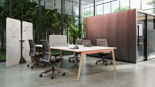 Комплект офисной мебели для офисов открытого типа - LARES - Steelcase EMEA - напольный / несколько мест / современный
