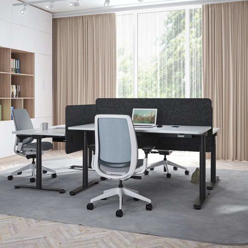 Отделительная перегородка для офиса для рабочего стола - DIVISIO® LIGHT  - Steelcase EMEA - из ПЭТФ / защитная / акустическая