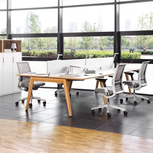 Рабочий стол для офисов открытого типа - B-FREE - Steelcase EMEA - напольный / для 2 человек / от 2 до 4 человек