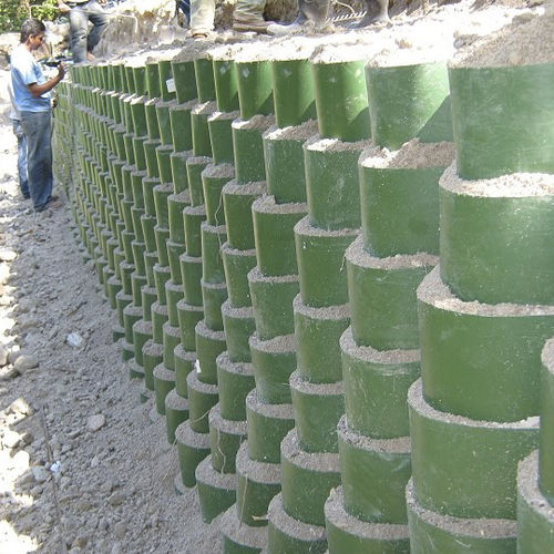 Подпорная стена из бетона - ENVIROGRID - Midwest Construction Products - модульная / сборная / дорожная