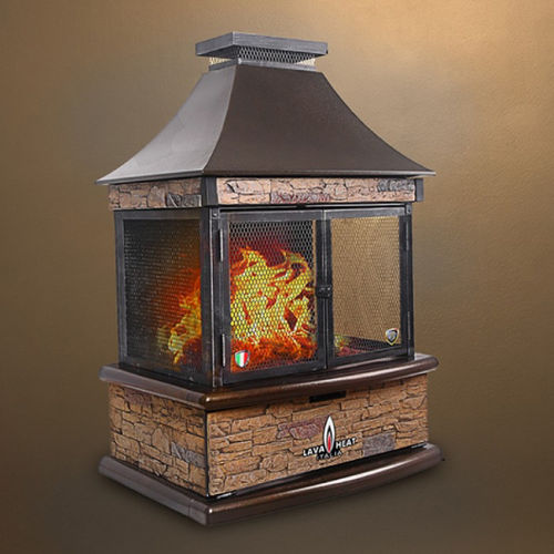 Газовый камин - LORENZO - Lava Heat Italia - отдельностоящий / Односторонний / для наружного применения