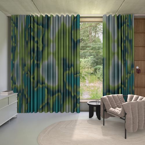 Ткань для штор - FLUOR  - KENDIX - радужный мотив / из полиэстера / из Trevira CS®