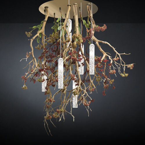 Люстра уникальный дизайн - MANZANITA  - VGnewtrend - из окрашенной стали / из дерева / из муранского стекла