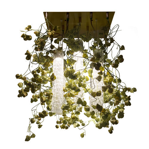 Люстра уникальный дизайн - PHYSALIS - VGnewtrend - из окрашенной стали / из муранского стекла / 6 лампочек