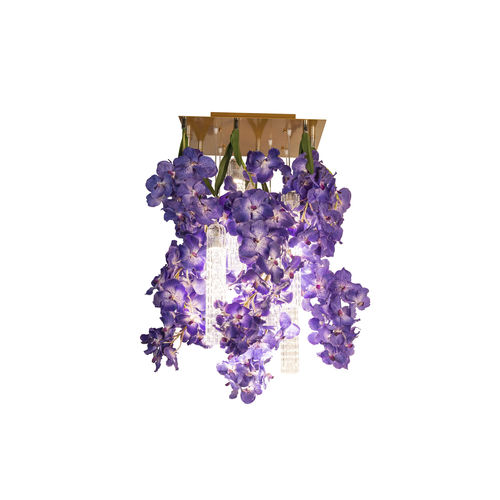 Люстра уникальный дизайн - VANDA - VGnewtrend - из окрашенной стали / из муранского стекла / 3 лампочки