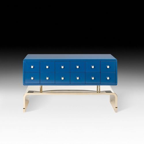 Современный комод - AUSPICIOUS DRESSER - VGnewtrend - из стали / со встроенным ящиком / Сделано в Италии
