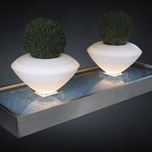 Садовый горшок из полиэтилена низкой плотности (ПЭВД) - TROTTY BUXUS - VGnewtrend - из стали / видимый / с подсветкой