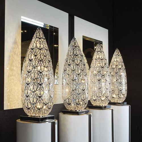 Настольная лампа - ARABESQUE SMALL FLAME - VGnewtrend - из нержавеющей стали / из кристалла / уникальный дизайн