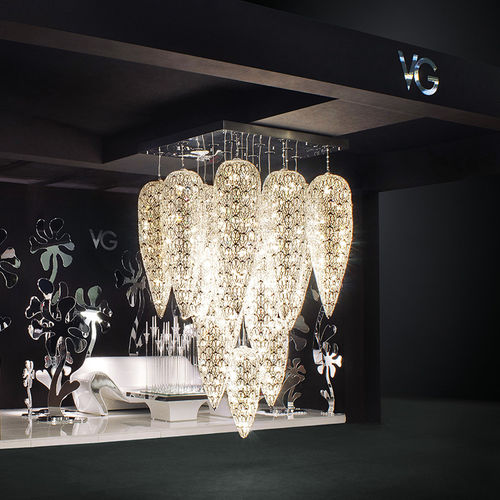 Люстра уникальный дизайн - ARABESQUE LIGHTFALL SENSATION X 5 - VGnewtrend - из нержавеющей стали / из кристалла / для профессионального использования