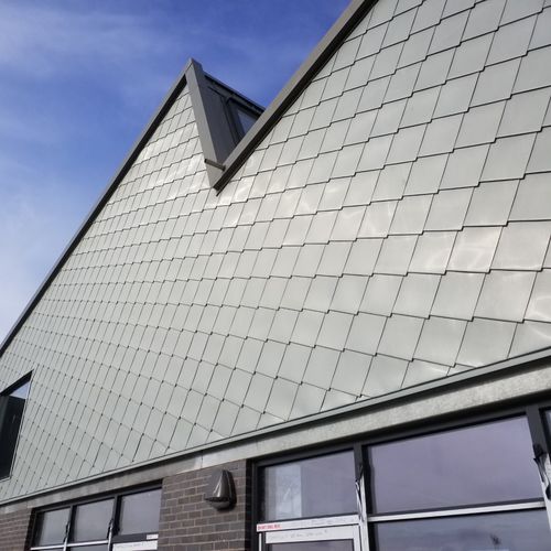 Листовое железо из цинка - elZinc CRYSTAL&reg; - ASTURIANA DE LAMINADOS - декоративное / ребристое / для облицовки