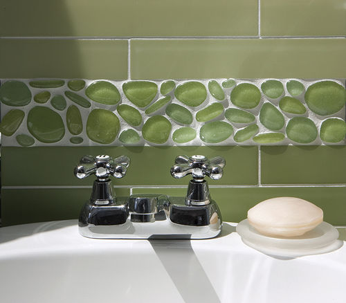 Мозаика из стекла - AGATES - NEMO TILE - полированная / для интерьера / для ванной комнаты