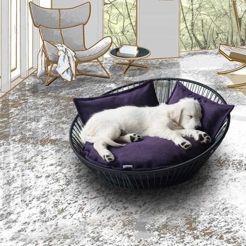 Корзина для собаки из хлопка - SIRO SALEEN - pet.interiors - из фанеры / из нержавеющей стали / из плетеной смолы