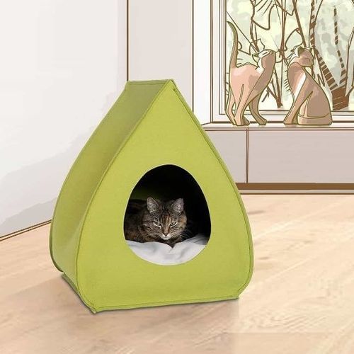 Домик для кошки из хлопка - PINA - pet.interiors - из шерсти / из бархата
