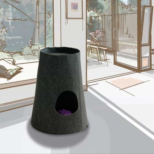 Домик для кошки из фетра - BOHO - pet.interiors - из полиэстера / из хлопка / из бархата