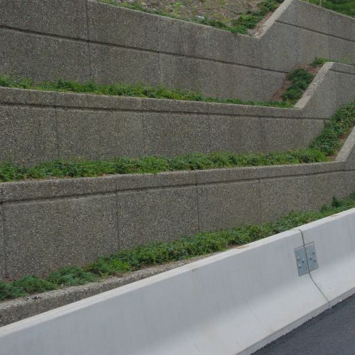 Подпорная стена из железобетона - T-WALL® - The Fort Miller Co. - модульная / сборная / для строительства моста