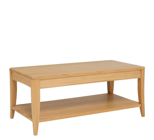 Современный журнальный столик - ARTISAN - ercol - из дуба / прямоугольный / со встроенным ящиком