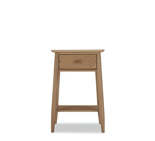Современный вспомогательный столик - HARTWELL  - ercol - из дуба / квадратный / с выдвижным ящиком