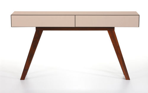 Современный стол-консоль - FEEL - Amu- Inspiration Design - из лакированной древесины / прямоугольный / с выдвижным ящиком