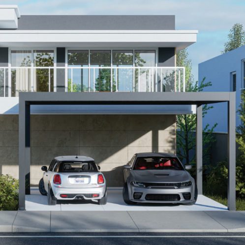 Навес для автомобиля из алюминия - SKYLOUNGE - PERGOLA AS - из нержавеющей стали / двойной